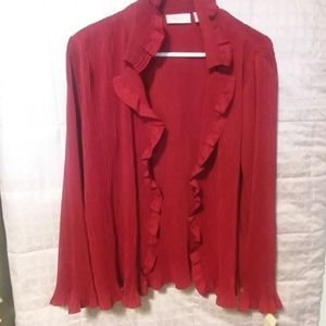 CHICOS red top in size 2. 100% polyester.  Red.